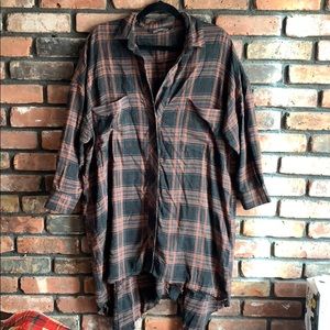 Zara Flannel Shirt Dress